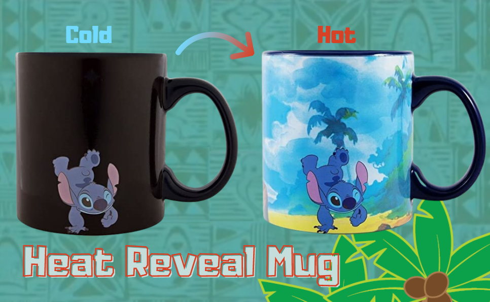 Silver Buffalo Lilo & Stitch Heat-Reveal Ceramic Mug, 20 oz – Perfect Gift!🎁💙