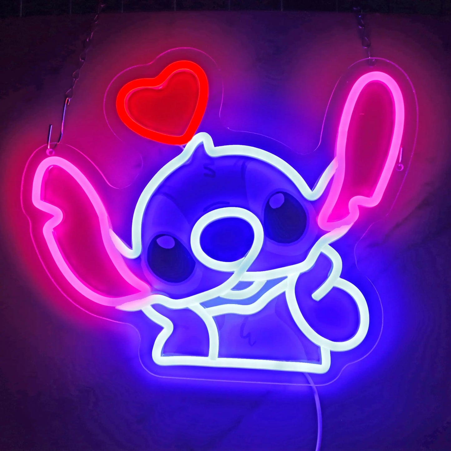 Stitch LED Neon Wall Light – Kids Room Cartoon Decor Gift