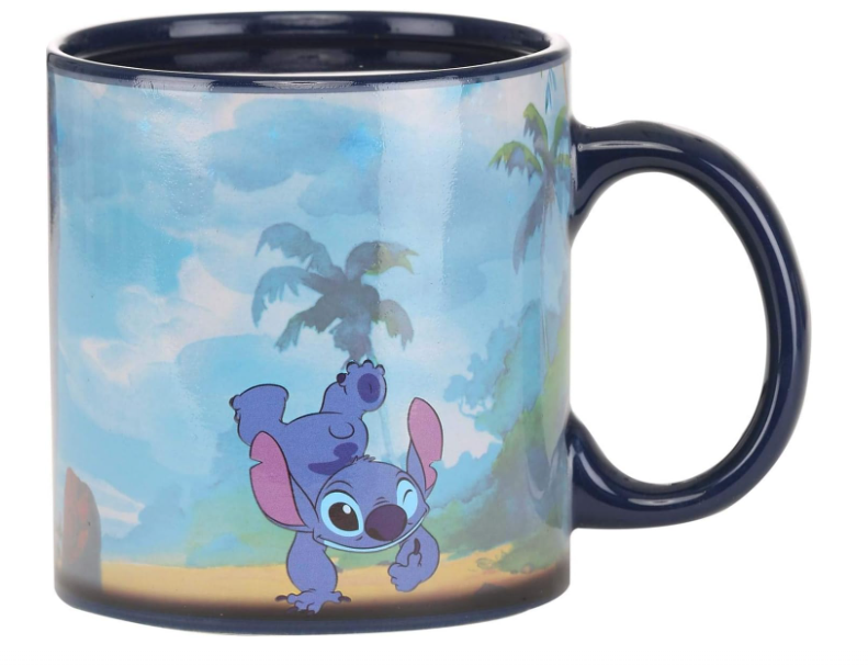 Silver Buffalo Lilo & Stitch Heat-Reveal Ceramic Mug, 20 oz – Perfect Gift!🎁💙